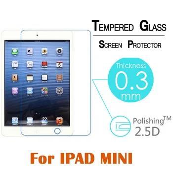 Premium Ekran Koruyucu İçin iPad mini 1 2 3 Temperli Cam Apple iPad Mini 1 2 3 İçin Temizle Ön koruyucu film 9H 2.5 D 7.9