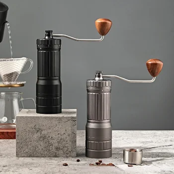 R40ProHigh Kaliteli Manuel Kahve Değirmeni Çapak Değirmeni Paslanmaz Çelik Ayarlanabilir Kahve Çekirdeği Değirmeni Taşınabilir Mutfak Değirmeni
