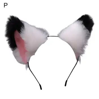 Saç aksesuarları şapkalar Cosplay Parti Peluş Tilki Kedi Kulaklar saç Çember Festivali için