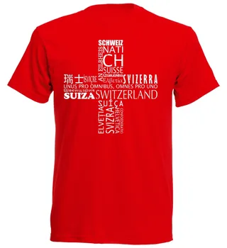 Schweiz T-Shirt Erkek Futbolcusu Legend Soccers 2019 İsviçre marka tişört Erkekler 2019 O Boyun Erkek Doğal Pamuk Yetişkin T-Shirt