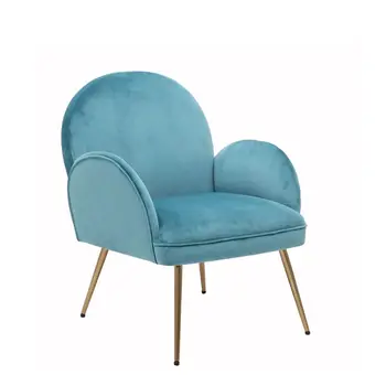 Sıcak Satış Çağdaş Döşemeli Kadife Kumaş kanepe sandalyeler modern tasarım metal ayaklı yüksek sırtlı mor kadife kanepe sandalye