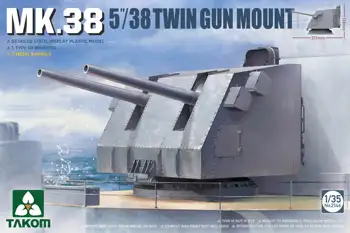 TAKOM 2146 1/35 ABD Donanması MK.38 İKİZ silah mesnedi model seti Montajı