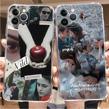 TV Alacakaranlık Isabella Edward Cullen Telefon Kılıfı İçin iPhone 8 7 6 6S Artı X SE 2020 XR XS 14 11 12 13 Mini Pro Max Mobil Durumda