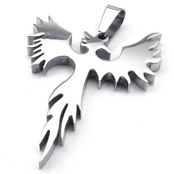 Takı Paslanmaz Çelik Phoenix kolye ile 50 cm Zincir, kolye Erkekler Kadınlar için, gümüş