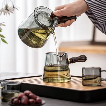 Taşınabilir Cam Çay Töreni Seti Kung Fu Demlik Japon Geleneksel çay seti Demlik Minyatür Te Matcha Seti Ev Ürünleri