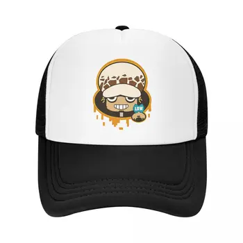 Tek Parça Luffy Anime kamyon şoförü şapkaları Trafalgar Hukuk Chibi Örgü Net beyzbol şapkası Snapback Açık Kpop Doruğa Şapka Erkekler Kadınlar İçin