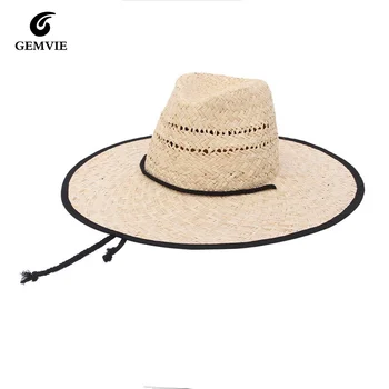 Toptan Popüler Tied Halat Rafya Güneş Şapka Kadın Büyük Saçak Panama Şapka Bayanlar Tatil Geniş Ağız Plaj Şapka Soğutma Yaz
