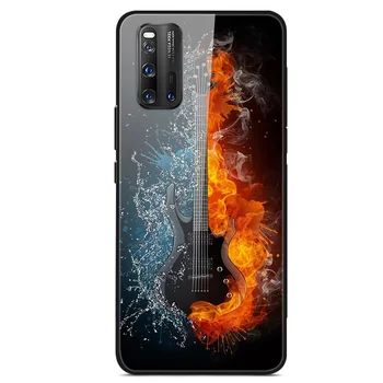 VİVO İQOO 3 telefon kılıfı Temperli Cam arka kapak Siyah Silikon Tampon Serisi 1