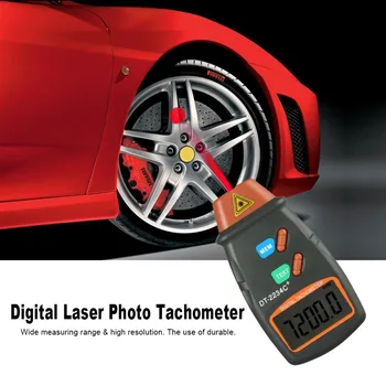 Yeni Dijital Lazer Fotoğraf Temassız Takometre RPM Tach Dijital Lazer Takometre Hız Göstergesi Motor Hız Ölçer Dropship Reklam Yok