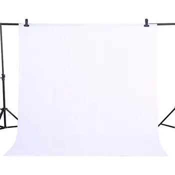 Yeni Ücretsiz kargo 1.5 * 3 M / 5 x10FT Fotoğraf Stüdyosu dokunmamış katı beyaz kumaş Zemin Arka Plan