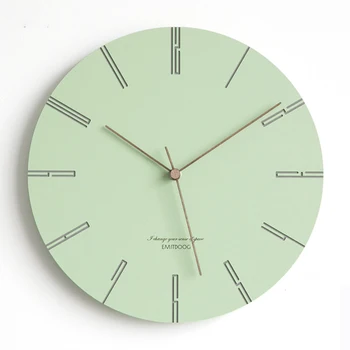 Yeşil Yuvarlak duvar saati Sessiz Yaratıcı Pembe duvar saati Modern Tasarım Saatler Wanduhr Oturma Odası Dekorasyon Nixie İzle 50KO518