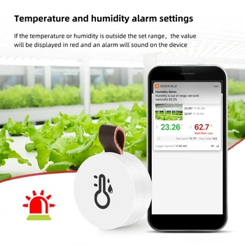 Yüksek Doğruluk Sıcaklık nem monitörü Kablosuz Dijital Sıcaklık nem monitörü Higrometre App Kontrolü ile