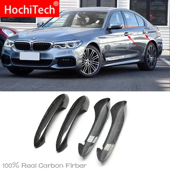 Yüksek Kaliteli BMW 5 serisi için G30 G38 M 2018-2020 Araba Aksesuarları Karbon Fiber Oto Kapı Kolu Topuzu Dış Trim Kapakları