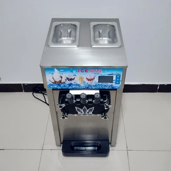 Yüksek Verimli Yumuşak Dondurma Makinesi Ticari Pembe Paslanmaz Çelik Dondurma Makineleri