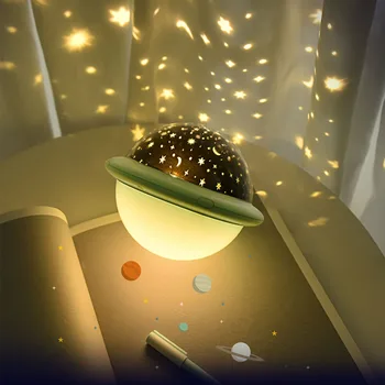 Yıldız LED Gece ışık projektör USB Şarj Edilebilir Yıldızlı Gökyüzü Atmosfer LED Lamba Yatak Odası Ev Dekorasyon Noel Noel Çocuk Hediye