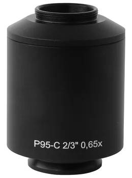 Zeıss mikroskop C montaj adaptörü CCD CMOS lens P95-C CSP065XC 0.65 X Primostar Primo vert serisi adaptör