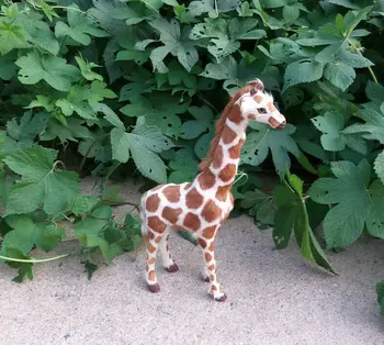 yeni simülasyon zürafa oyuncak el sanatları gerçekçi zürafa bebek hediye yaklaşık 30x20 cm