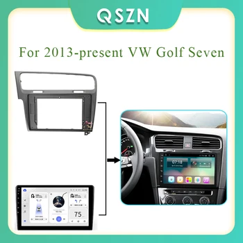 Çift 2 Din DVD Radyo Çerçeve Ses Fasya VW 2013-present Golf Yedi 10 inç Navigasyon Facia Konsol Çerçeve adaptör plakası