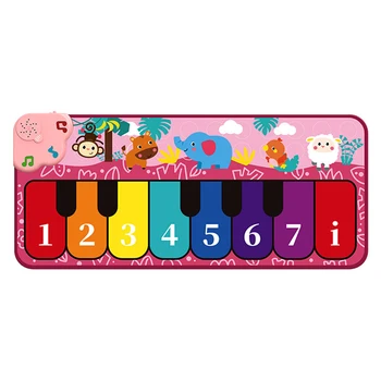 Çocuk Müzik Klavye Piyano Pedi Müzik Çalma Battaniye Dans Mat 8 Farklı Hayvan Sesleri Bebekler Ve Kızlar İçin Uygun