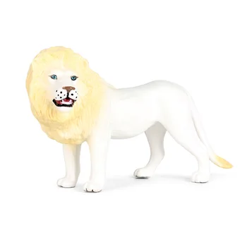 Çocuk sınır ötesi simülasyon hayvan modeli katı statik Afrika aslan aslan aslan beyaz aslan dekoratif süsler el oyuncakları
