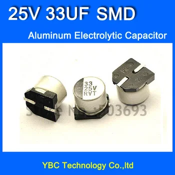 Ücretsiz Kargo 200 adet / grup 25V 33UF SMD Alüminyum elektrolitik kondansatör 6 * 5MM