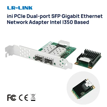 LR-LINK 2203PF-2SFP Çift bağlantı noktalı Mini PCI-express Ağ Kartı Gigabit Ethernet Fiber Optik Lan Ağ Adaptörü Intel I350 NIC